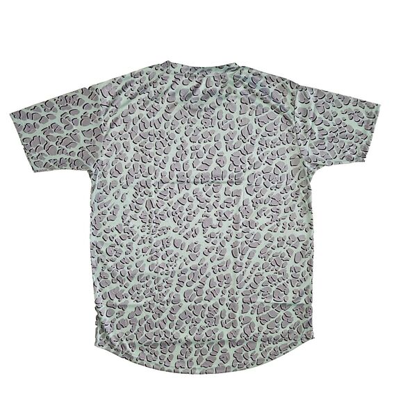 Pit Viper (Mens Size XL) Green Spotted Cheetah Print Short Sleeve Stretch Shirt - Picture 6 of 8